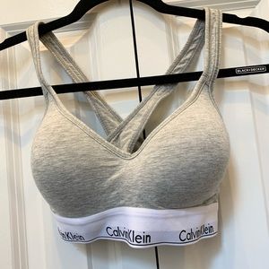 Calvin Klein Push-Up Racerback Bra - Grey